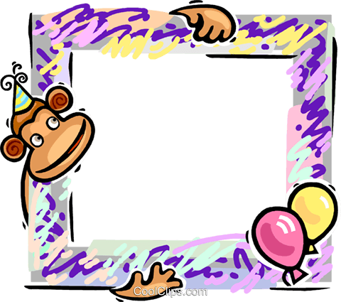 Birthday Frame Royalty Free Vector Clip Art Illustration - Birthday Frame (480x425)