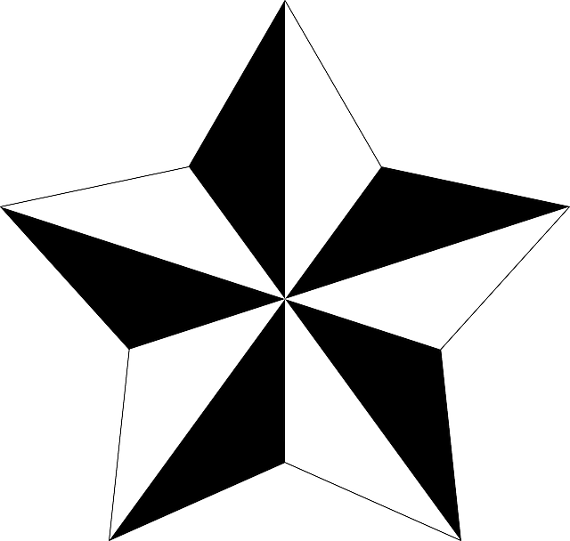 Pentagram, Alternate, Polygon, Star, Black And White - Texas State University Star Logo (640x608)