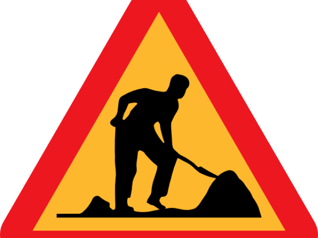 Small Construction Cliparts - Road Construction Safety Signs (640x480)
