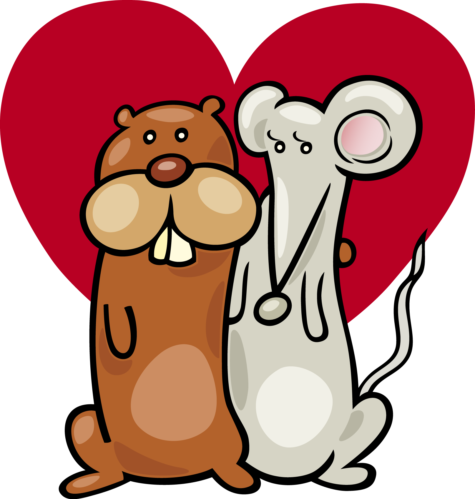 Hamster Mouse Rodent Gerbil Rat - Animals Love Cartoon (1614x1697)