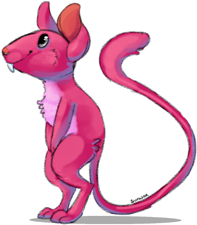 Rose Bud The Cute Gerbil - Cartoon (709x750)