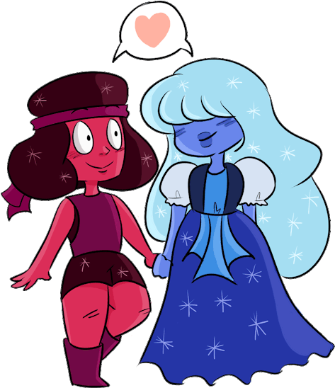 Princess Mononoface, The Signs As Love Stage Characters - Cute Pics Of Ruby And Sapphire (500x555)