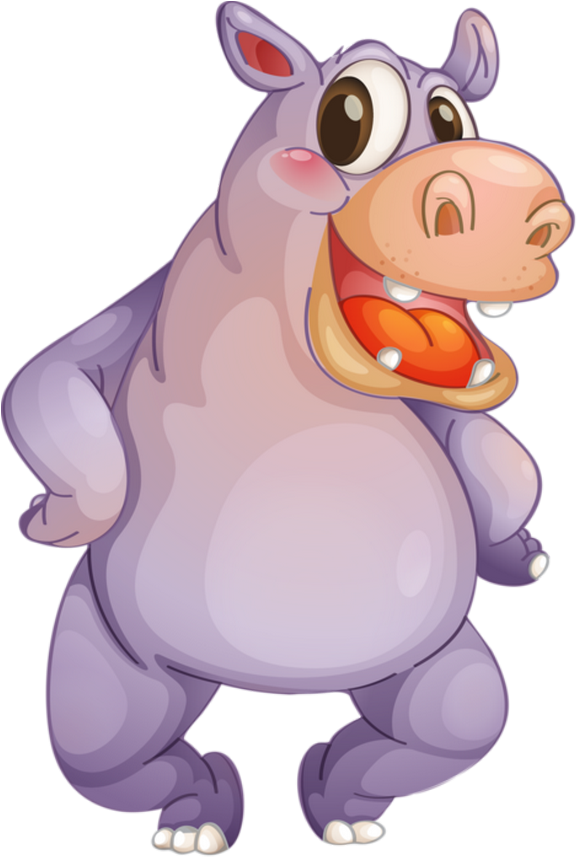 Hippopotamus Animal Clip Art - Begemotiki (600x859)