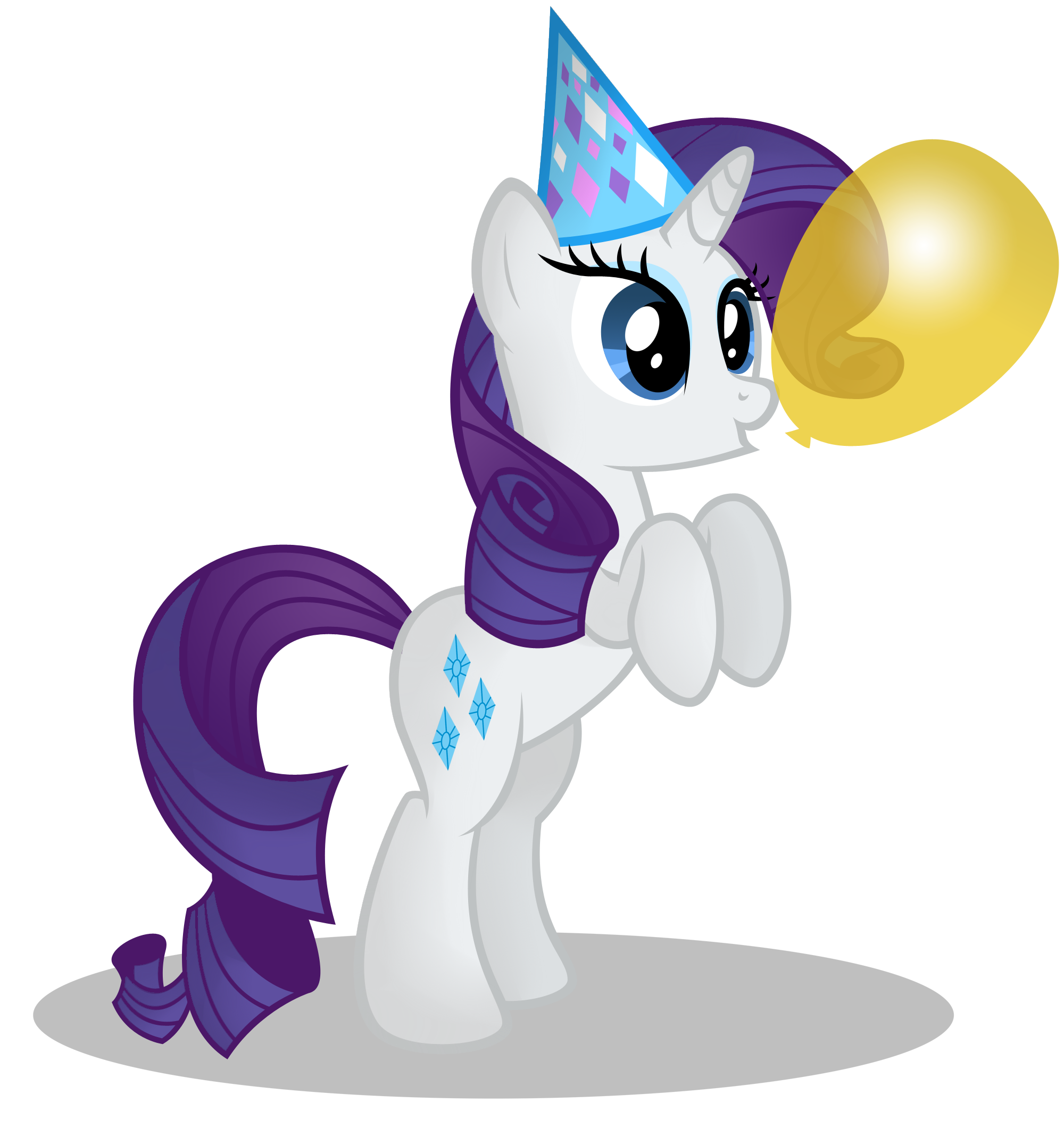 Uploaded - Rarity With Balloons (2000x2150)