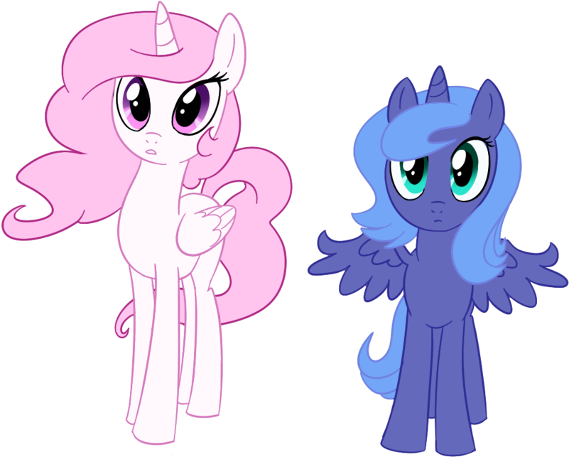 Celestia And Luna Filly (900x704)