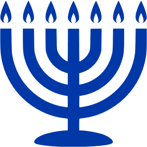 Royal Azure Blue Menorah Icon - Menorah Icon (512x512)