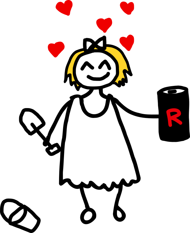 Clipart Girl In Love - Drawing (653x800)