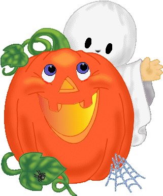 El Fantasma Tiene Una Calabaza - Calabaza Con Gato Y Fantasma Pintura Textil (330x396)