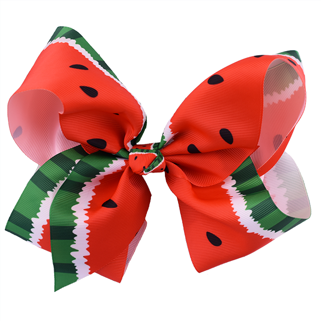 Jumbo Watermelon Novelty Hair Bow - Watermelon (640x640)