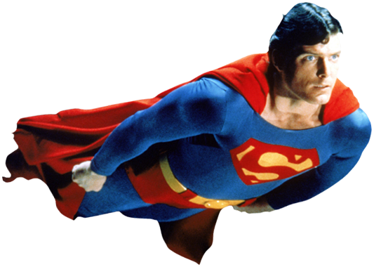 Wonder Woman And Batman And Superman Download - Christopher Reeve Superman Transparent (533x380)