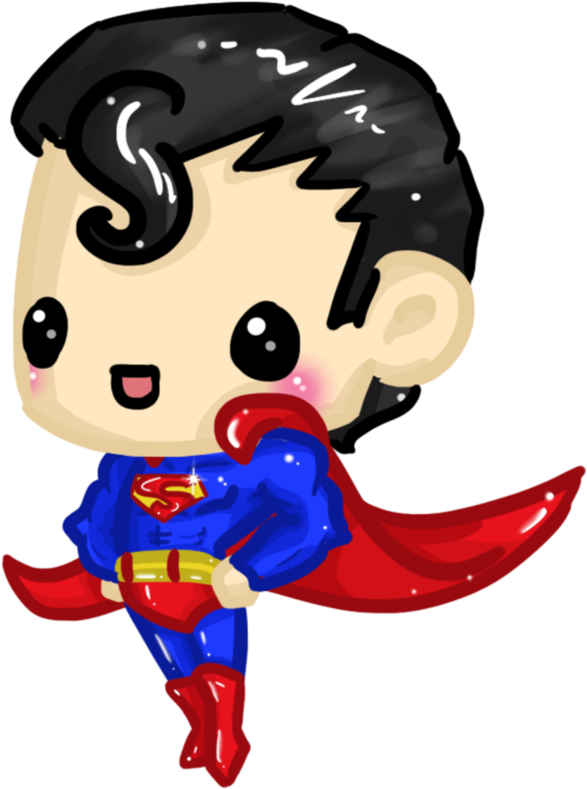 Free Batman And Superman Chibi - Superman Chibi Png (1024x1024)