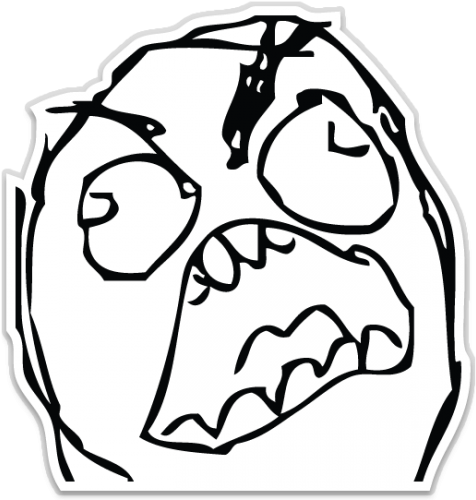 Internet Meme Clipart Illustrations - Troll Face Angry Png (600x600)