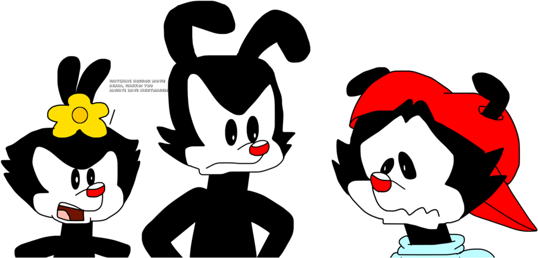 Yakko And Dot Sees Wakko Scared By Marcospower1996 - Yakko Wakko And Dot (1280x561)