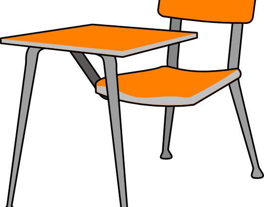 540 X 595 - Student Desk Clip Art (540x425)