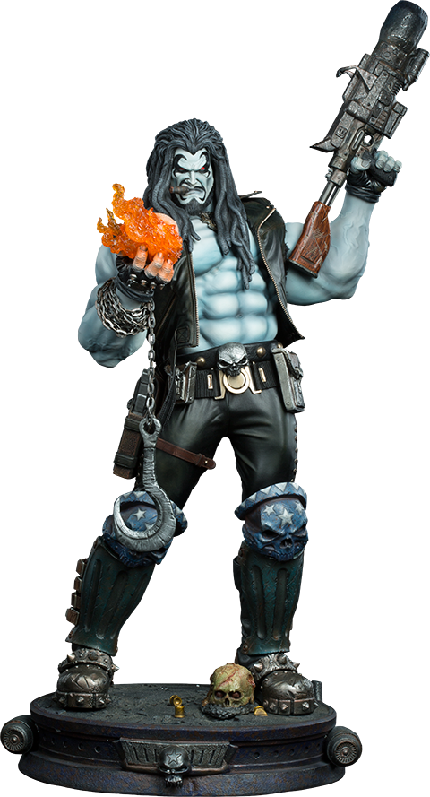 Lobo Darkseid Wonder Woman Sideshow Collectibles Dc - Lobo - Lobo Premium Format Statue (480x889)