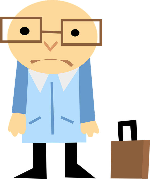 Perceived Nonbeneficial Treatment Of Patients, Burnout, - Sad Man Cartoon Png (607x720)