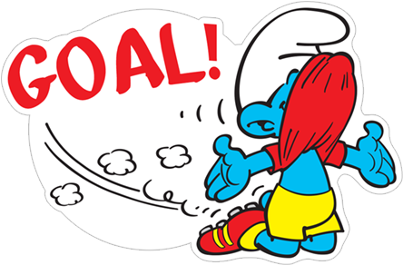Sticker 9 From Collection «the Soccer Smurfs» - Sticker (490x317)