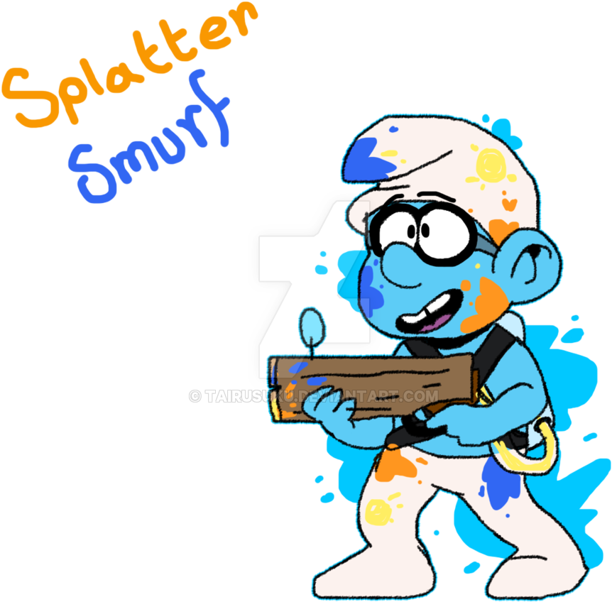 Splatter Smurf By Tairusuku Smurfs - Splatter Smurf By Tairusuku Smurfs (1024x1024)