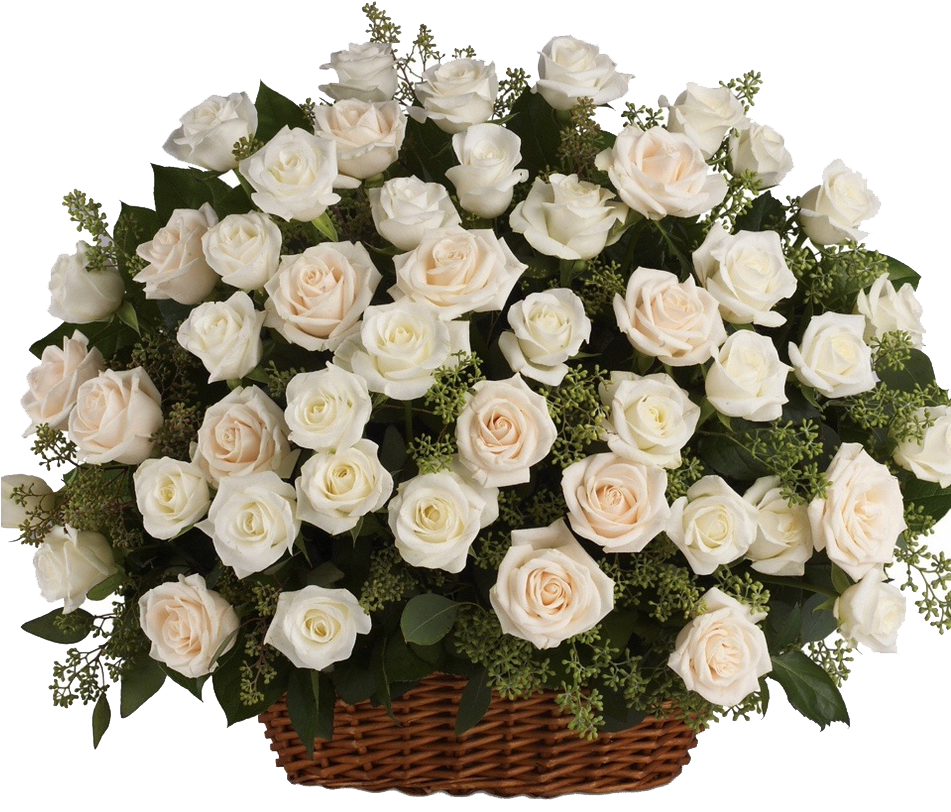 White Roses Png Hd Background - White Rose Fireside Basket Hd (950x1139)