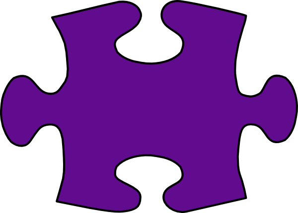 Fig-purple Jigsaw Puzzle Piece Large Clip Art At Clker - Jigsaw Puzzle Piece Purple (600x430)