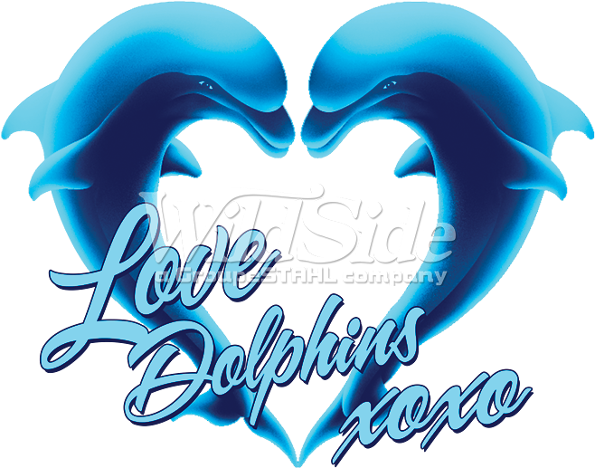 Blue Dolphins Love Xoxo Light/dark Garments Only - Love Dolphins Xoxo Raglan Baseball Blue Dolphin Aquatic (675x675)