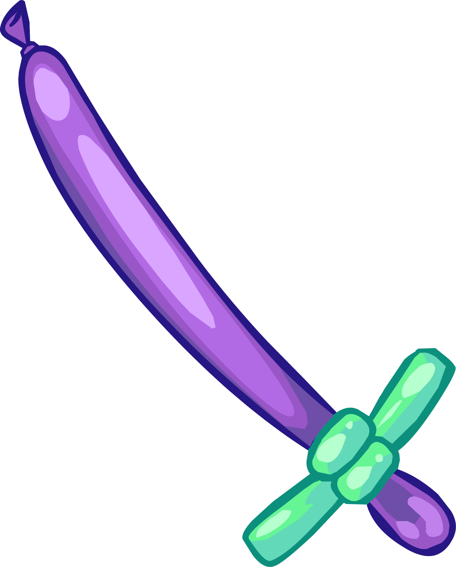 Balloon Blade - Espada De Diamante Png (1544x1920)