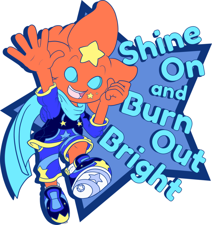 Shine On And Burn Out Bright - Cartoon (868x921)