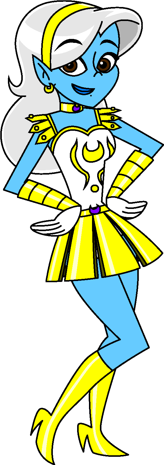 Kristina As Moon Commanderess Bluna In Havtiddmt By - Cartoon (727x1711)
