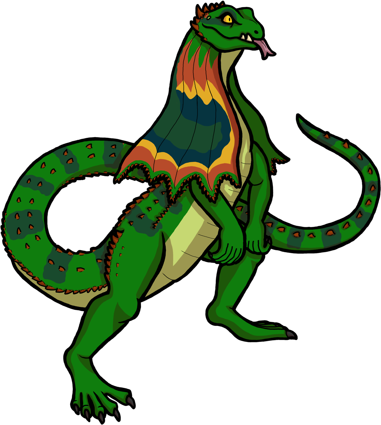 @raffleupagus Commissioned Me To Draw His Kaiju Jhalaragon, - Illustration (1280x1463)