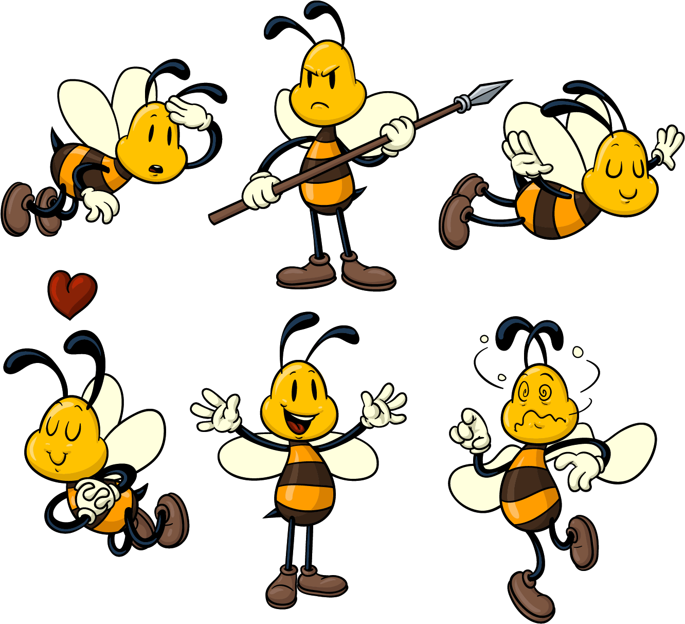Bee Cartoon Stock Illustration Illustration - Cartoon Bee Vector Illustration (1440x1406)