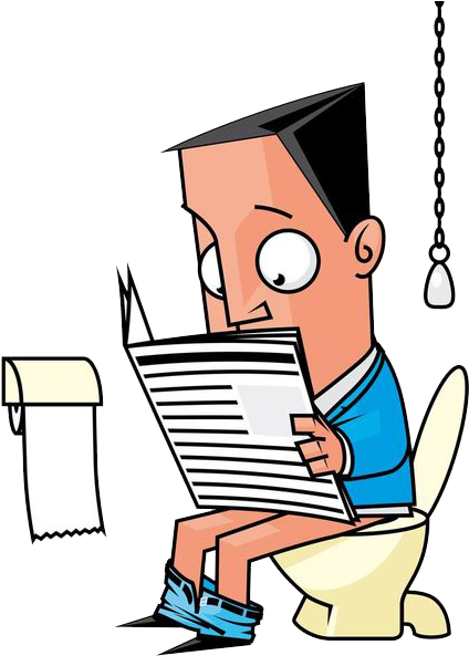 Toilet Stock Illustration Royalty-free Cartoon - Cartoon Person On Toilet (585x600)