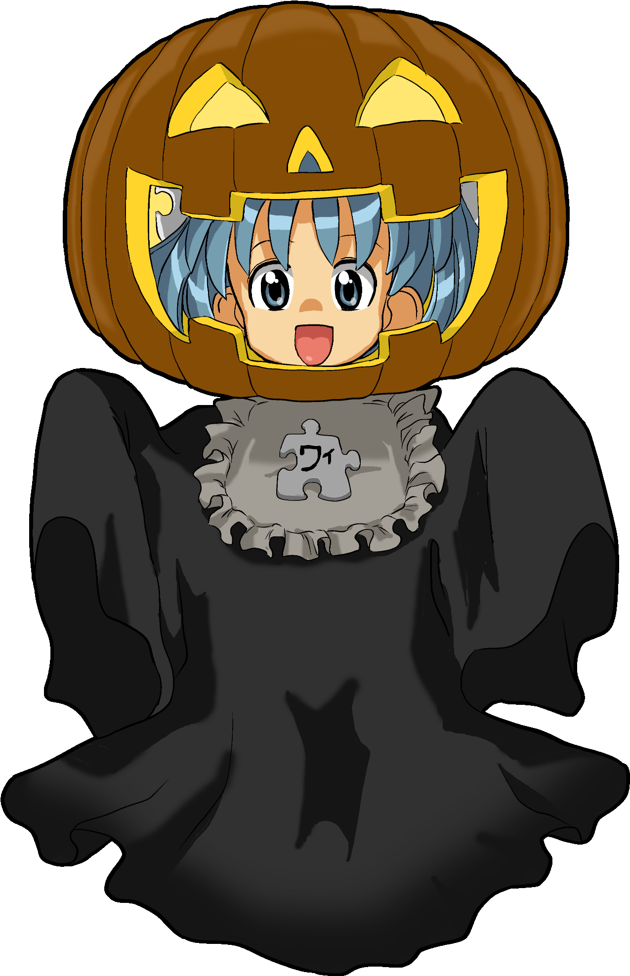 Wikipe-tan Dressed In A Halloween Costume - Halloween Costume (1350x2050)