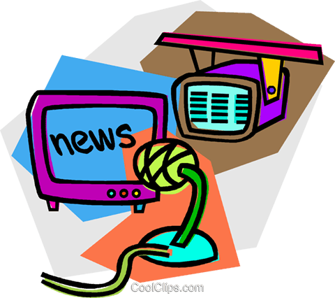News Broadcast Royalty Free Vector Clip Art Illustration - Television Show (480x426)