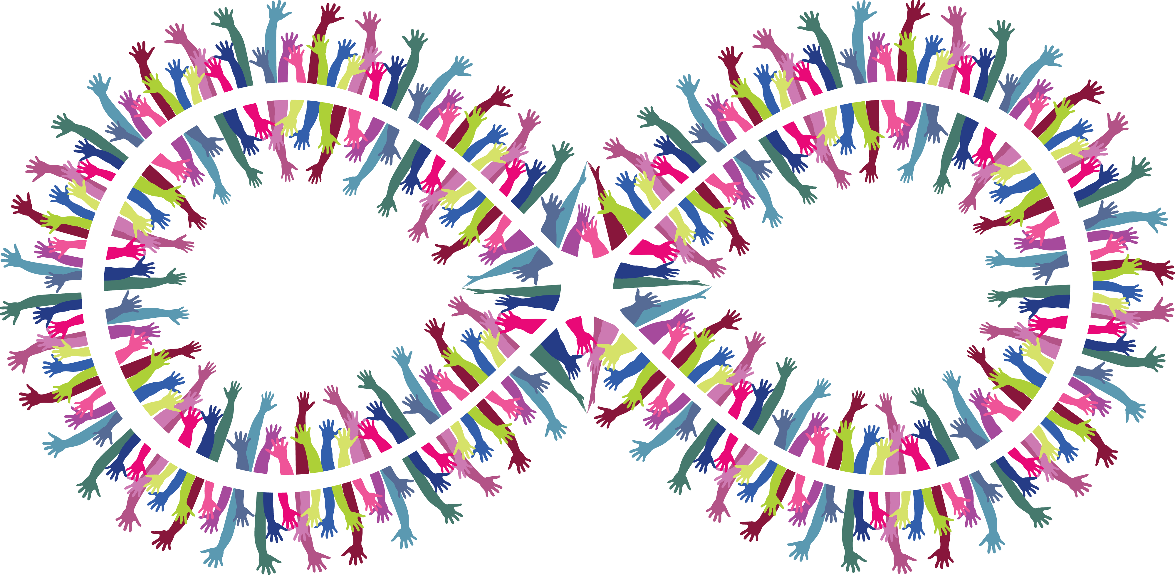 Free Clipart Of An Infinity Symbol Of Hands - Cafepress ! Samsung Galaxy S8 Case (4000x1958)