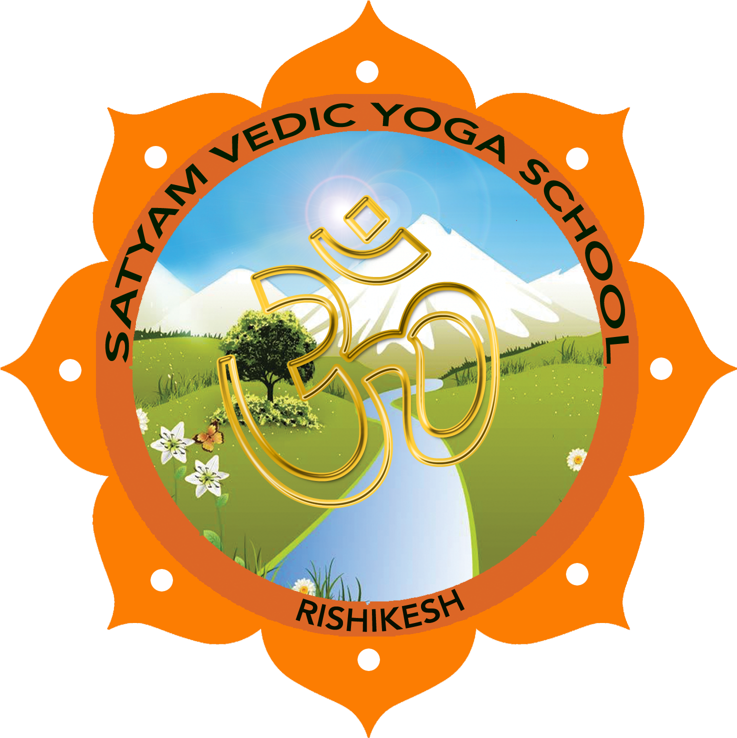 Satyam Vedic Yoga School Logo - Graphic Design (1530x1528)