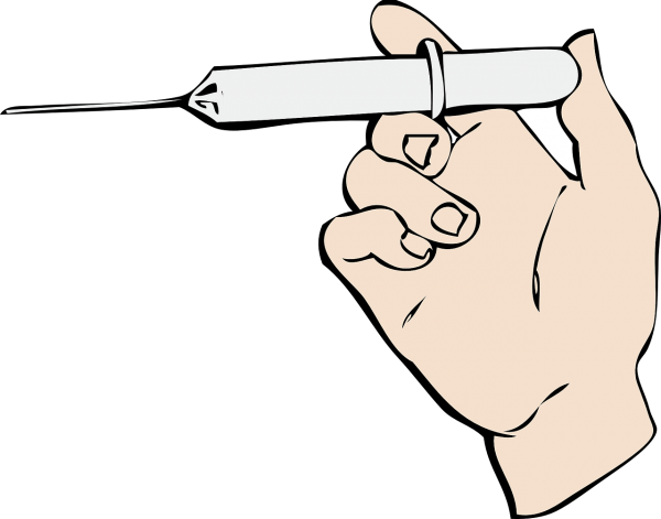 Topical Antibiotics For Ingrown Toenail - Syringe Clip Art (600x471)