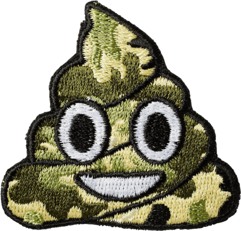 Camo Poop Sticker Patch - Sticker (480x460)