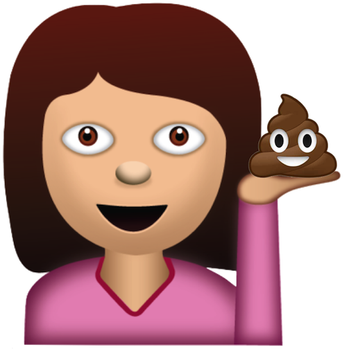 "you Little Shit" - Girl Emoji Sticker (519x509)