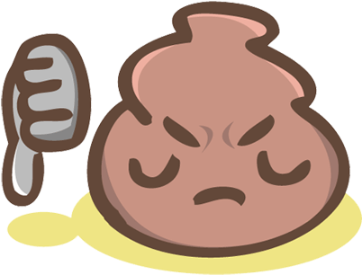 Stickers Poop Poopemoji Illustration Doodle Drawing - Thumbs Down Emoji Gif (408x408)