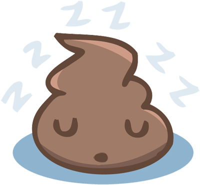 Stickers Poop Poopemoji Illustration Doodle Drawing - Sleepy Poo (408x408)