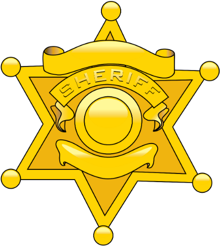 Pirate Chain Of Command Quartermaster - Cartoon Sheriff Badge Clipart (455x500)