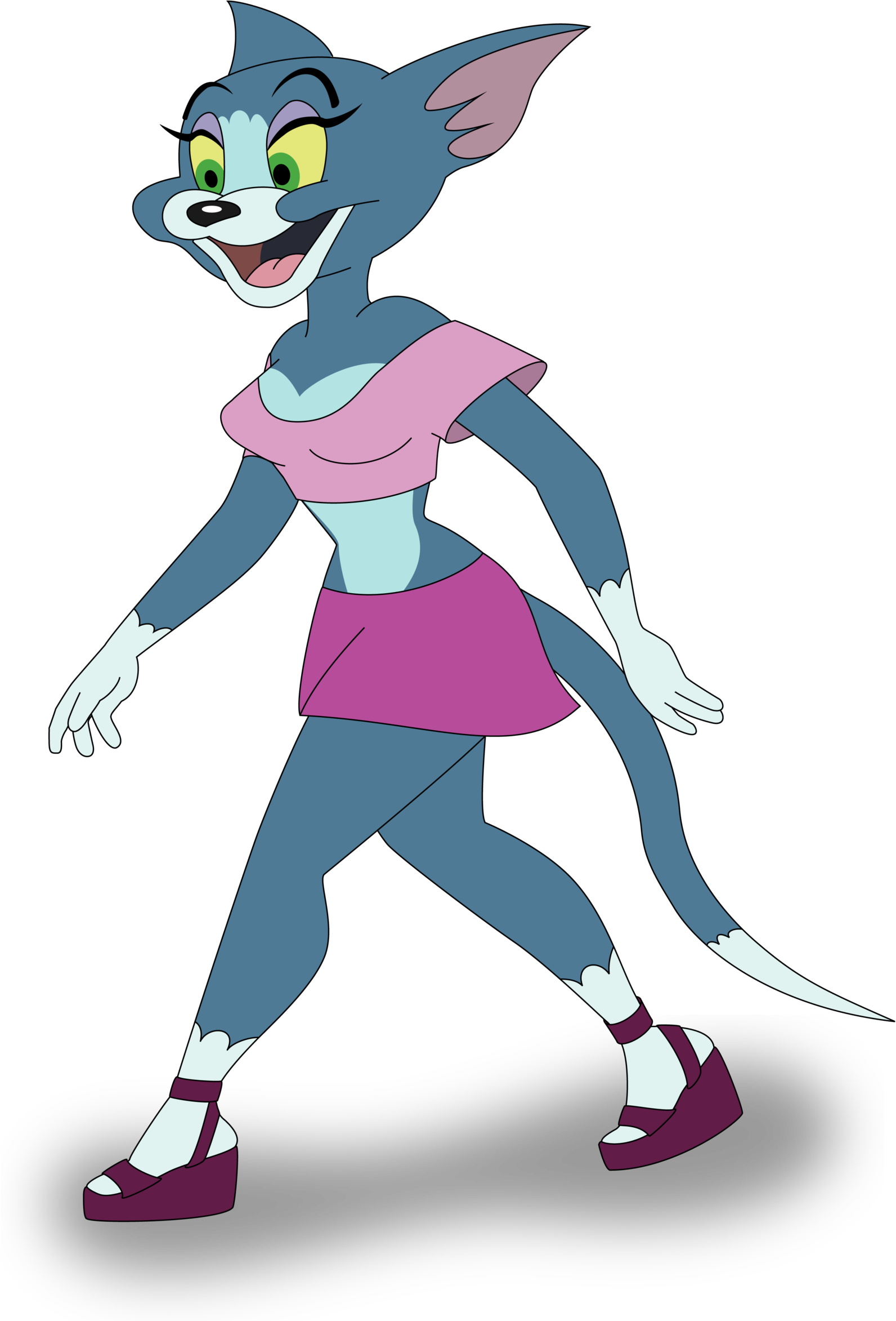 Tom Genderbent Clothed Vector By Insert Artistic Nick - Tom And Jerry Toodles Deviantart (1600x2344)