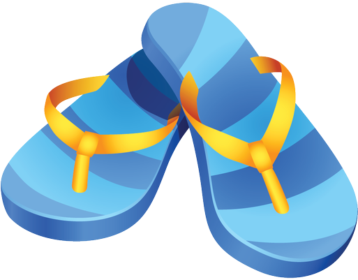 Summer Travel Flip Flops Icon Png - Summer Images No Background (512x512)