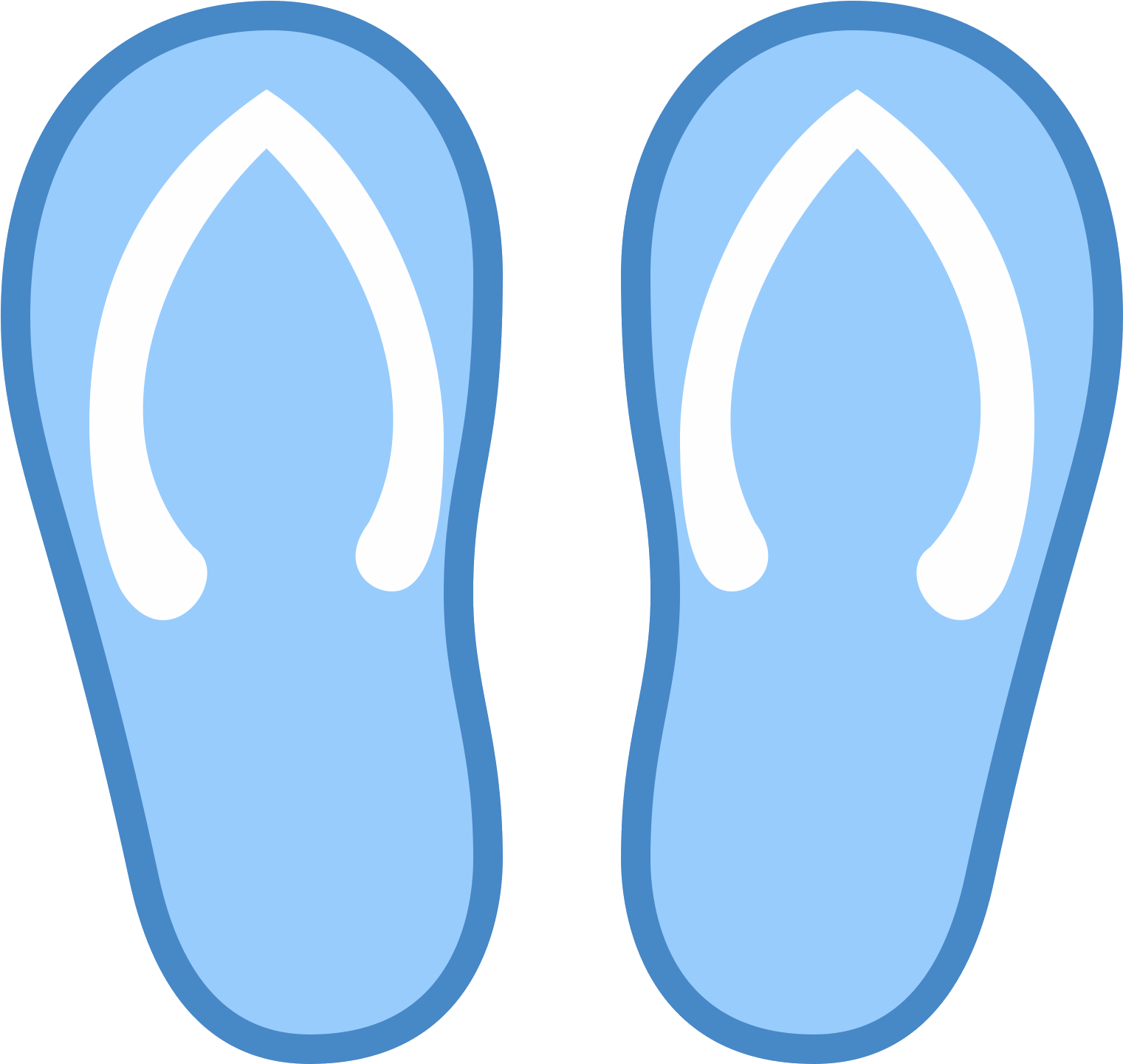 The Icon Resembles Two Upside Down Pear Shapes That - Flip-flops (1600x1600)