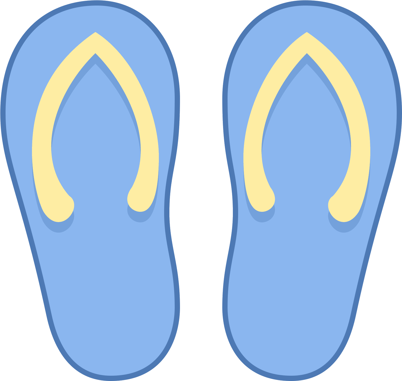 The Icon Resembles Two Upside Down Pear Shapes That - Flip Flop Icon S (1600x1600)
