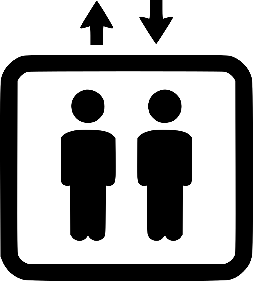 Elevator Comments - Elevator Icon White Png (880x980)