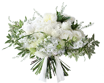 White Flowers Bouquet Png - Wedding (500x500)