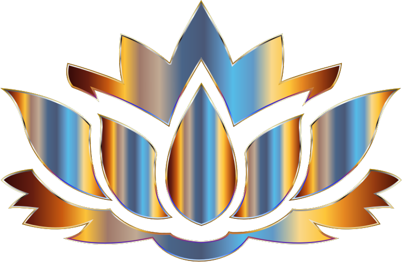 Clipart Chromatic Lotus Flower Silhouette No Background - Lotus Flower Svg Free (2346x1528)