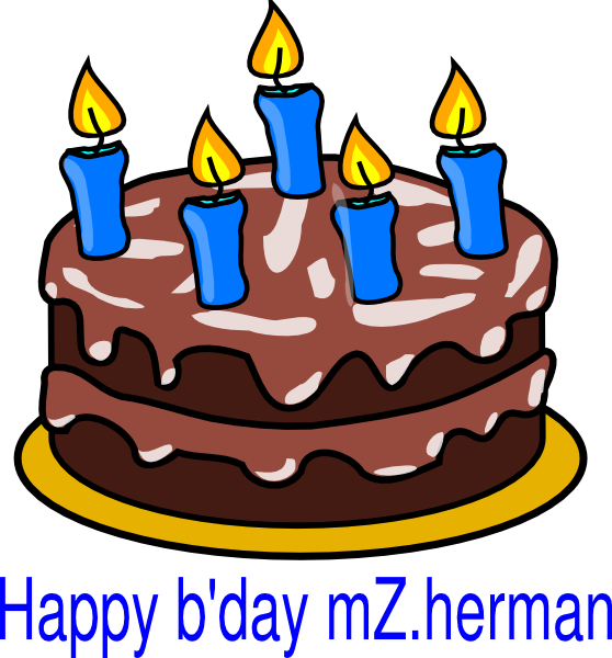 Gambar Kue Ulang Tahun Cartoon - Birthday Cake Clip Art (558x600)