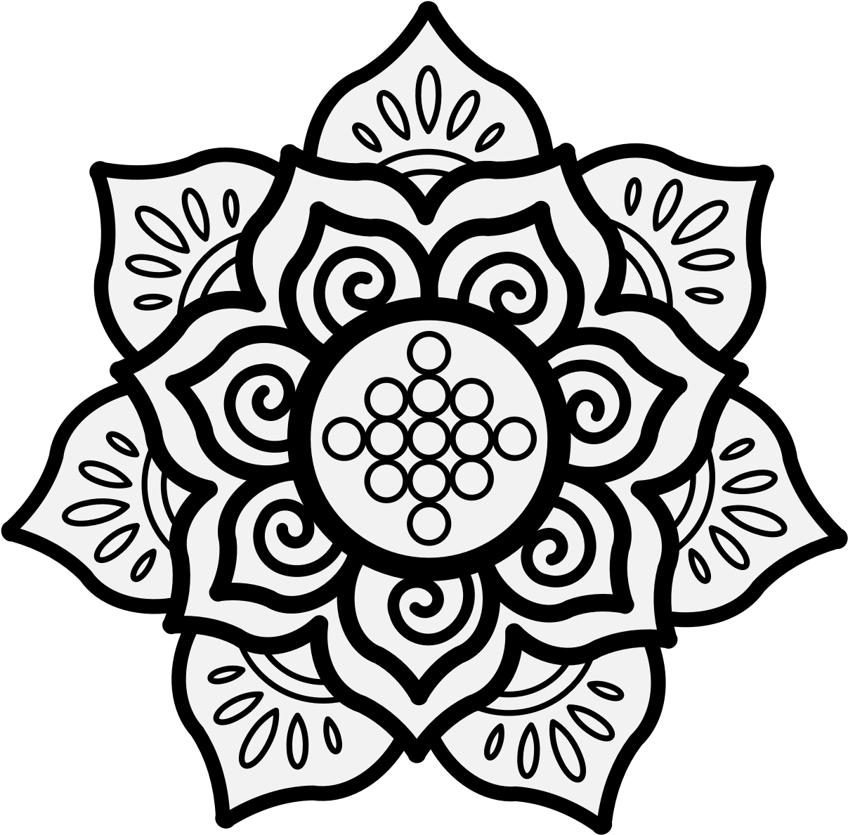 Lotus Flower Affronty - Anglo Saxon Art Patterns (1224x1193)